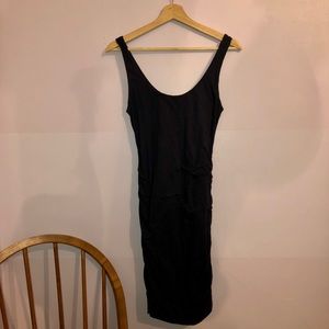 Velvet jade body con ruched tank dress